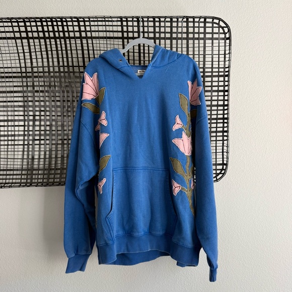 Free people We The Free It's A Vibe Flowers Hoodie cobalt blue - Picture 2 of 11